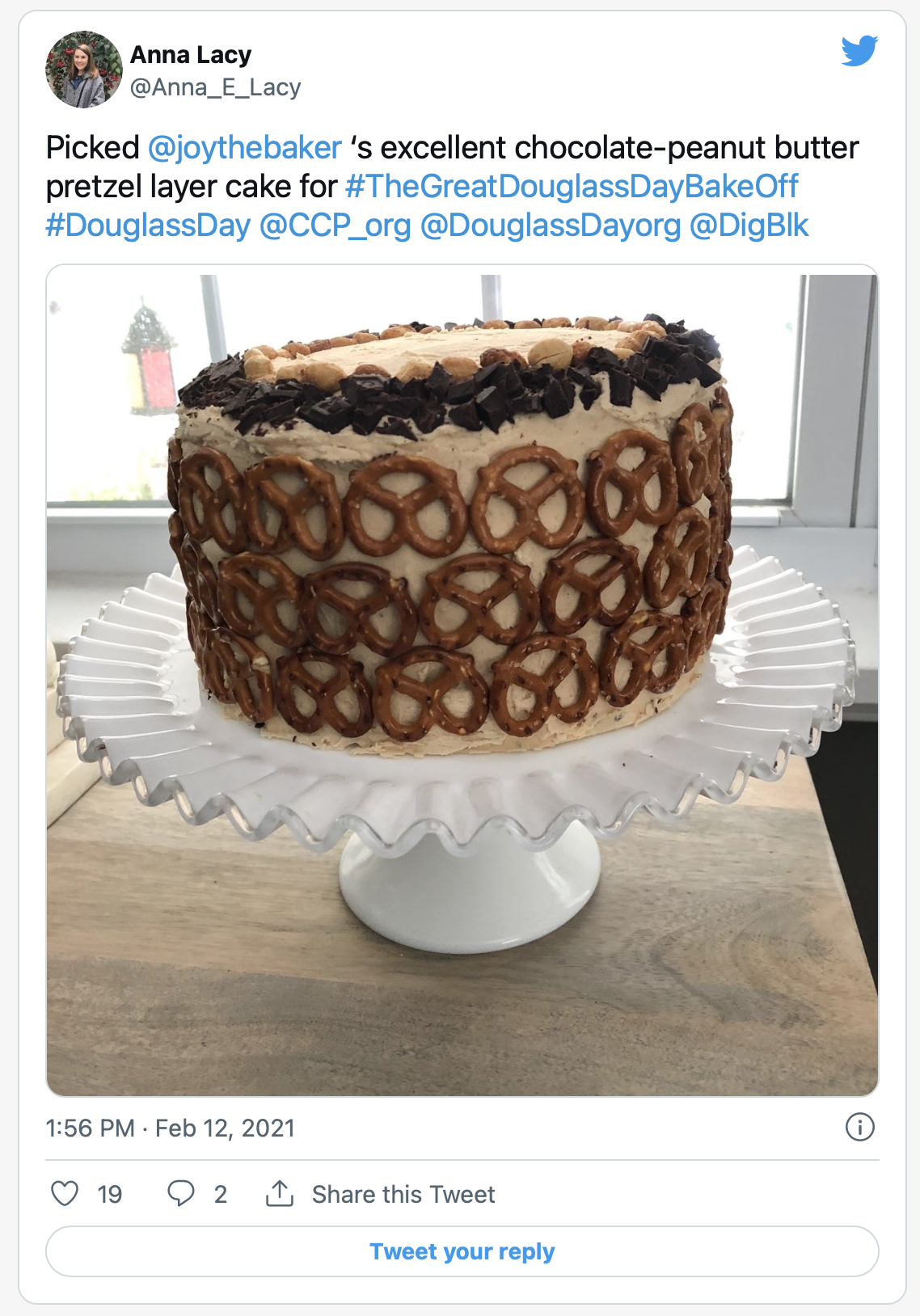 screenshot of tweet from Anna Lacy