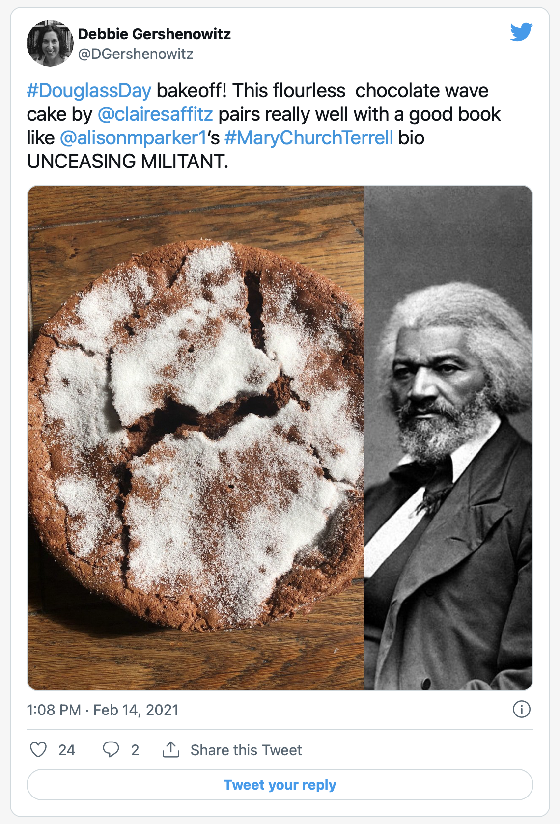 screenshot of tweet from Debbie Gershenowitz